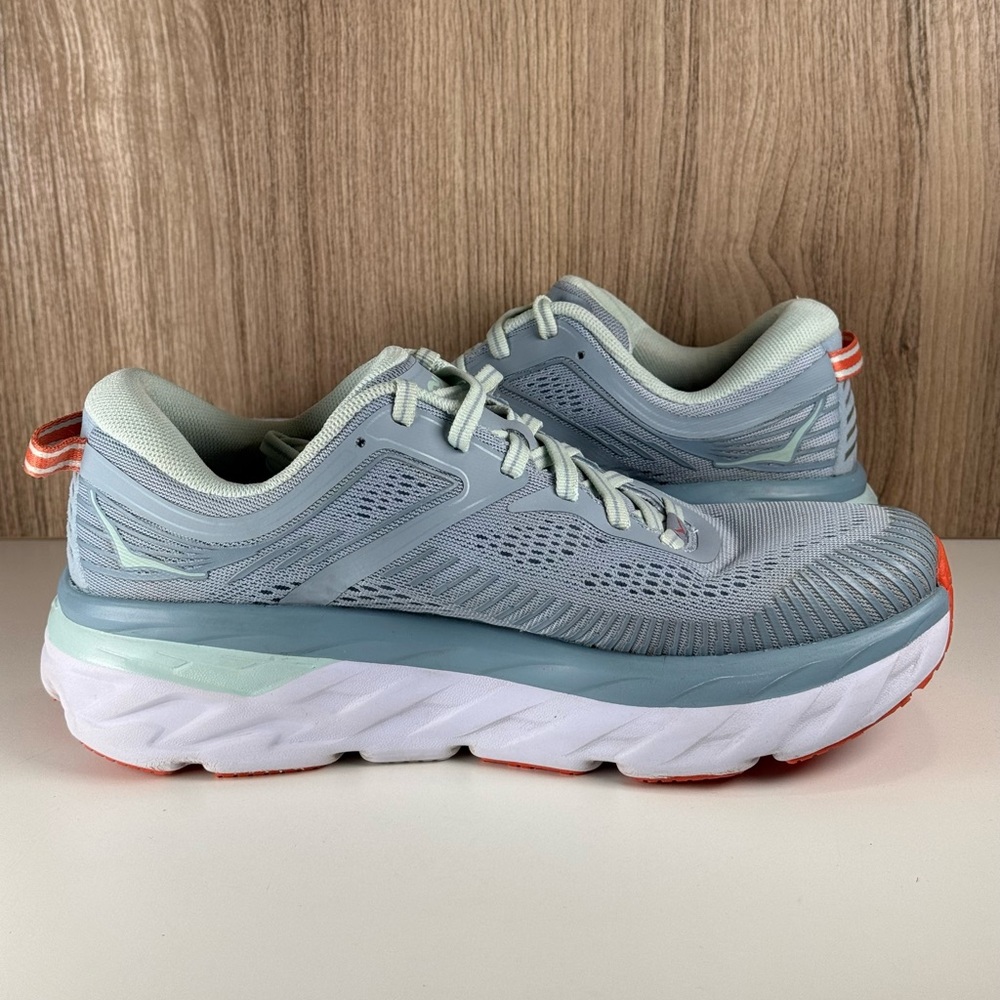 Hoka One One Bondi 7 Blue Running Shoes 1110519 BFBG Women’s Size 7 - Picture 6 of 9